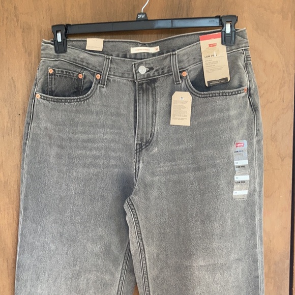 Levi’s low pro gray midrise straight leg jean splatter detail size 32 - Picture 5 of 17